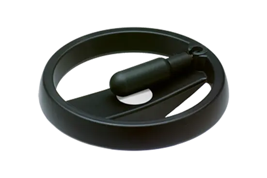 BN 14077 | Spoked handwheels with fold-away handle and black-oxide steel boss