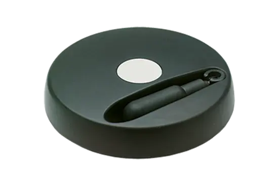 BN 14080 | Solid handwheels with fold-away handle and black-oxide steel boss