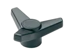 Product image of ELESA® VB.639 - Three-arm knobs with metal boss black-oxide steel boss, plain blind hole