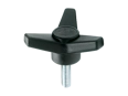 Product image of ELESA® VB.639 p - Three-arm knobs with threaded stud, steel zinc plated