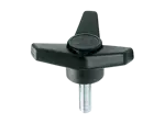 Product image of ELESA® VB.639 p - Three-arm knobs with threaded stud, steel zinc plated