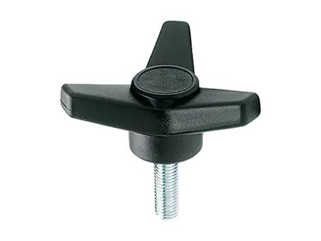 Product image of ELESA® VB.639 p - Three-arm knobs with threaded stud, steel zinc plated