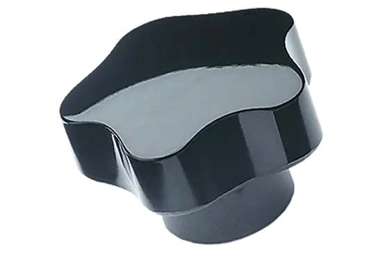 BN 14136 | Lobe knobs with metal boss brass boss, plain blind hole