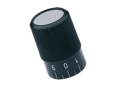 Product image of ELESA® IZP+GS - Knurled control knobs with graduation with aluminum cover plate, scale 0 to 9 (20 dividing marks)