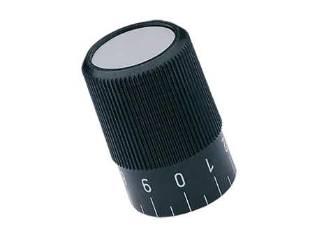 Product image of ELESA® IZP+GS - Knurled control knobs with graduation with aluminum cover plate, scale 0 to 9 (20 dividing marks)