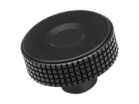 Product image of ELESA® MBT. - Diamond cut knurled knobs with brass boss with threaded blind hole