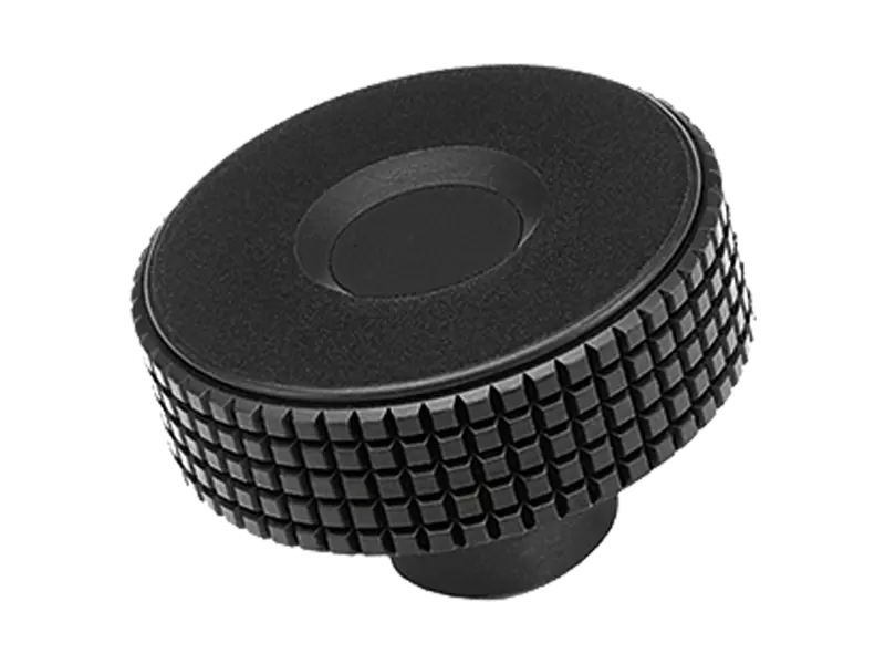 Product image of ELESA® MBT. - Diamond cut knurled knobs with brass boss with threaded blind hole