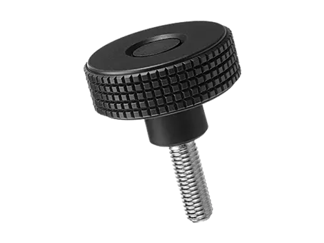 Product image of ELESA® MBT.p - Diamond cut knurled knobs with threaded stud, steel zinc plated