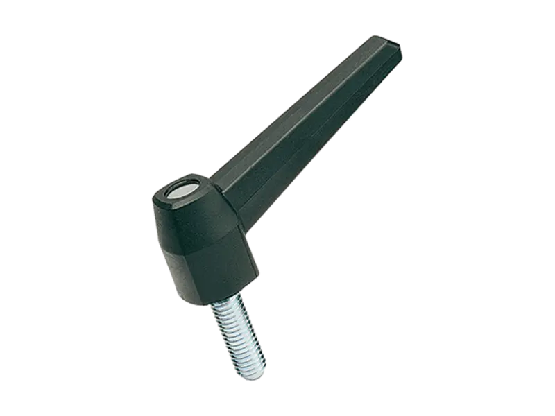 Product image of ELESA® MF.p - Lever handles with threaded stud, steel zinc plated