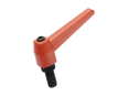 Product image of ELESA® MR.p - Adjustable handles with threaded stud, steel black-oxide