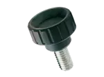 Product image of ELESA® BT.p - Fluted grip knobs with threaded stud, steel zinc plated