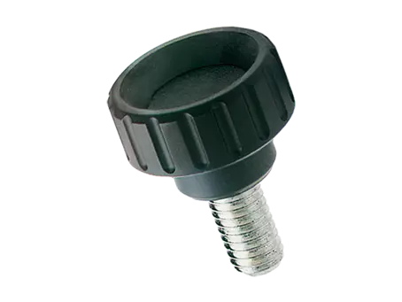 Product image of ELESA® BT.p - Fluted grip knobs with threaded stud, steel zinc plated