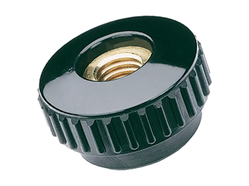 Product image of ELESA® B.193 FP - Knurled grip knobs with brass boss and tapped through-hole