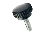 Product image of ELESA® B.193 p - Knurled grip knobs with threaded stud, steel zinc plated