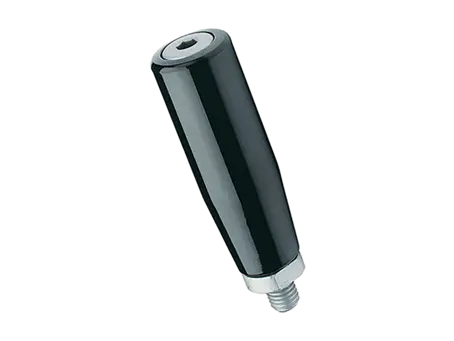 Product image of ELESA® I.281+x+Gh - Revolving handles with threaded stud and spanner flats, steel matte chrome-plated, handle with hex socket