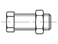 Technical drawing with dimensions of TUBTARA® MS3 - Nosepieces for hand rivet setter MS 3