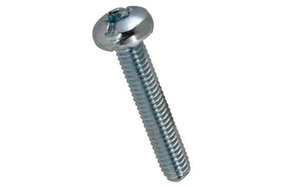 BN 14551 | Hexalobular (6 Lobe) socket pan head thread forming screws with slot and ribs, metric thread