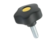 Product image of ELESA® VCT.p SOFT - Lobe knobs with threaded stud, steel zinc plated