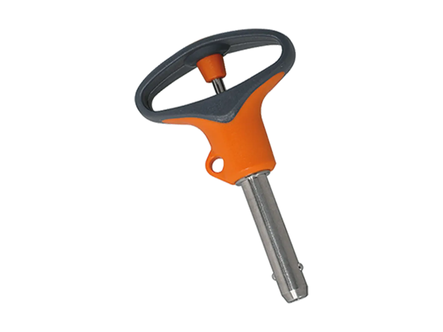 BN 20211 | Ball lock pins self-locking, with elastic grip Handle: gray / orange