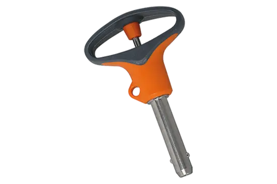 BN 20211 | Ball lock pins self-locking, with elastic grip Handle: gray / orange