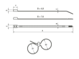 带尺寸的技术图：Panduit® Pan-Ty® - 双环绕扎带