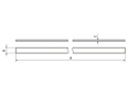Technical drawing with dimensions of Panduit® Tak-Ty® - Hook and loop cable tie strips