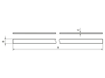 Technical drawing with dimensions of Panduit® Tak-Ty® - Hook and loop cable tie strips