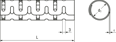 Technical drawing with dimensions of Panduit® Pan-Wrap™ - Split harness wrap