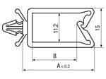 Technical drawing with dimensions of Wire holders