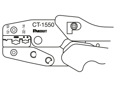 Technical drawing with dimensions of Panduit® Contour Crimp™ - Crimping tools for insulated connectors