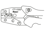 Technical drawing with dimensions of Panduit® Contour Crimp™