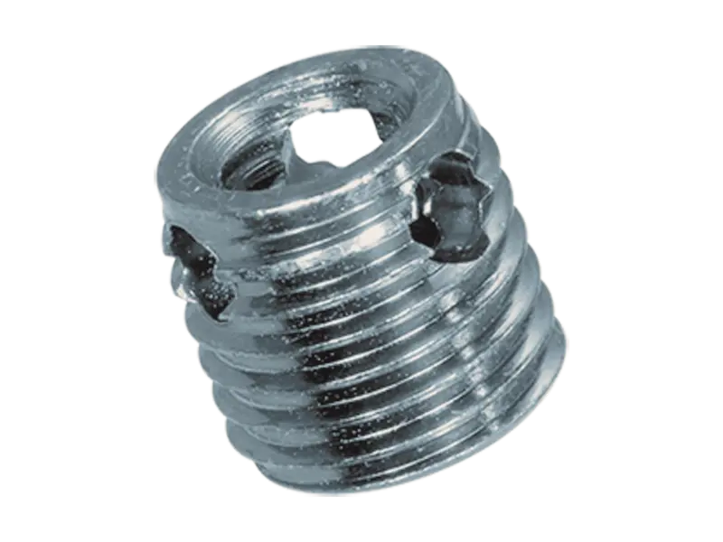 Product image of Ensat® SB 307/308 - Self-cutting thread inserts with cutting hole, for light metals, thermoplastics and thermoset plastics