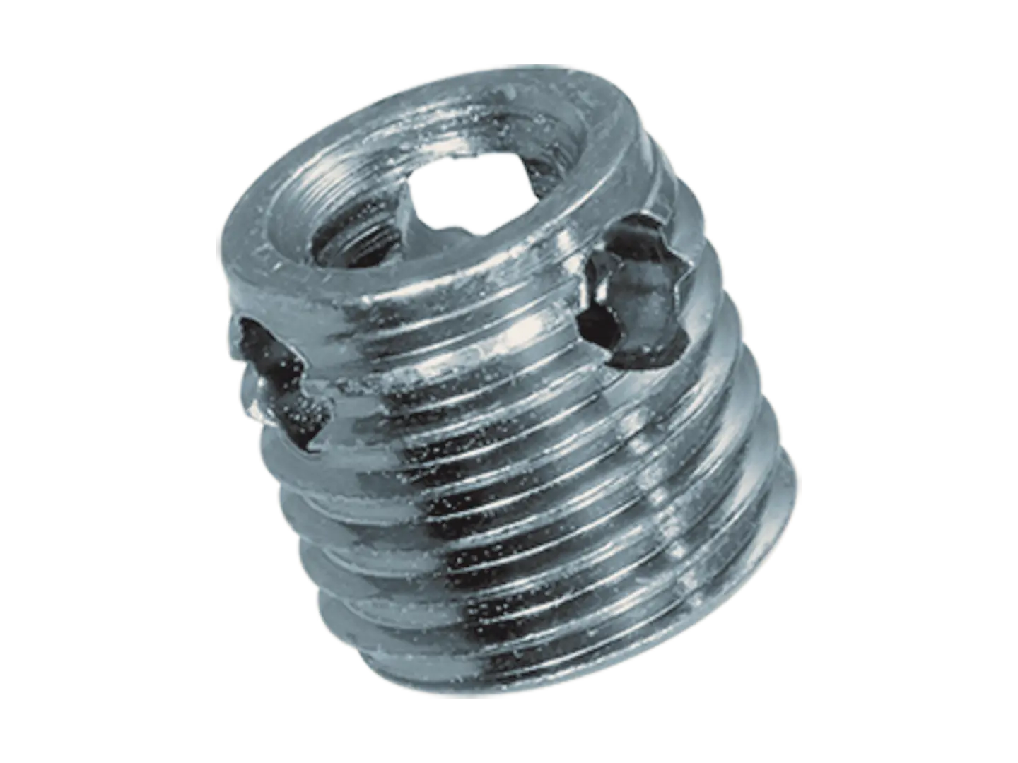 BN 20347 | Self-cutting thread inserts with cutting hole, for light metals, thermoplastics and thermoset plastics