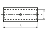 带尺寸的技术图：BM - 无张力压线接头