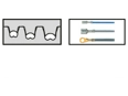 Technical drawing with dimensions of BM - Crimping tools for solderless terminals without insulation