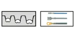 Technical drawing with dimensions of BM - Crimping tools for solderless terminals without insulation