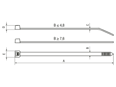 Technical drawing with dimensions of Panduit® Pan-Ty® - Cable ties