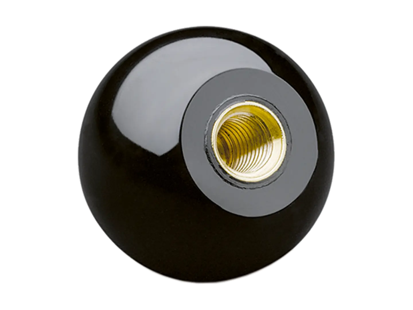 BN 20532 | Plain spherical knobs with brass boss, tapped blind hole