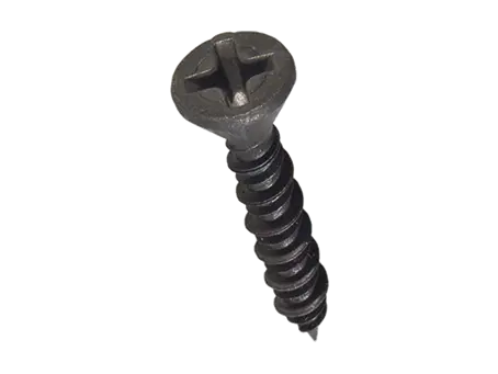 Product image of Phillips flat head countersunk drywall screws form H, with high-low thread and cutting ribs under the head