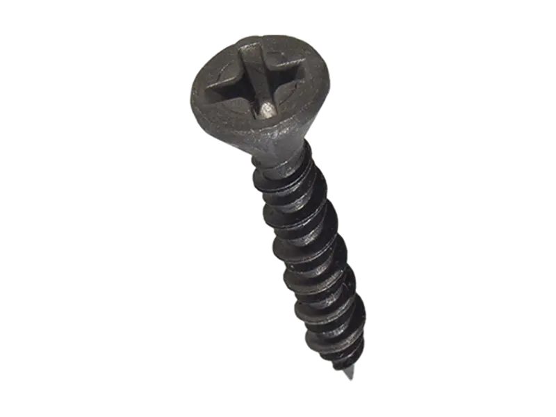 Product image of Phillips flat head countersunk drywall screws form H, with high-low thread and cutting ribs under the head