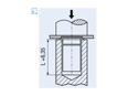 Assembly illustration for PEM® CSS/CSOS - Self-clinching threaded standoffs for invisible installation, for metallic materials