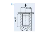 Assembly illustration for PEM® CSS/CSOS - Self-clinching threaded standoffs for invisible installation, for metallic materials