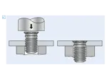 Assembly illustration for PEM® FHLS - Self-clinching threaded studs for metallic materials
