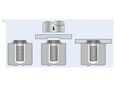 Assembly illustration for PEM® CHC/CFHC - Self-clinching threaded studs for invisible installation, with UNC thread, for metallic materials