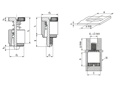 Technical drawing with dimensions of PEM® PFK - Self-clinching captive panel screws with slotted head, for PC boards and other plastics