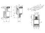 Technical drawing with dimensions of PEM® PFK - Self-clinching captive panel screws with slotted head, for PC boards and other plastics