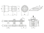 带尺寸的技术图：PEM® SNAP-TOP® SSC - 间隔柱 用于金属材质