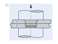 Assembly illustration for PEM® SpotFast® SF - Self-clinching fasteners for metallic materials