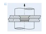 Assembly illustration for PEM® SpotFast® SF - Self-clinching fasteners for metallic materials