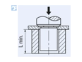 Assembly illustration for PEM® BSO - Self-clinching threaded standoffs closed type, with UNC thread, for metallic materials